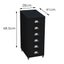 6 Drawer Office Cabinet Drawers Black Carousel 5