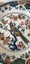 Dutch Tichelaar Makkum handpainted Delft chinoiserie style wall hanging charger Carousel 5