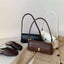 Elosung Brown Elegant Vintage Baguette Shoulder Chic Pu Leather Underarm Purse W Carousel 2