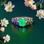 Uranium Glass Lovers UV Glow Elvish Design Sterling Silver Ring Carousel 1