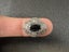 Art Deco Style Sterling Silver Ring - Hematite & Marcasite Design - Lot F402 Carousel 1