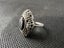 Art Deco Style Sterling Silver Ring - Hematite & Marcasite Design - Lot F402 Carousel 4