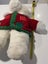 Large Plush White Santa Bear with Red Knitted Cardigan Carousel 7