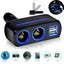 Dual USB Car Charger Socket Splitter, 12V Power Adapter for Multiple Device Carousel 1