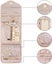 Travel Jewelry Organizer Case Foldable Jewelry Roll for Journey-Rings, Neck Carousel 2