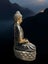 Meditating Lotus Buddha Statue - Fiber Cement - 150cms - Black with Gold contour Carousel 2