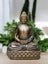 Meditating Lotus Buddha Statue - Fiber Cement - 150cms - Black with Gold contour Carousel 1