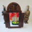 Indonesian/Balinese Two Door Wall Hung Carved Picture Frame. Beautiful Patina. Carousel 4