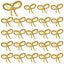 24 Pcs Rose Gold Butterfly Knot Napkin Rings, Elegant Metallic Napkin Holde Carousel 1