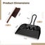 12 in/30 cm Stainless Steel Dustpan and Broom Combo, Heavy Duty Household C Carousel 4