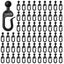 100 Pcs Plastic Curtain Hooks for Gazebo, Black Hooks for Curtains and Drap Carousel 3