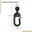 100 Pcs Plastic Curtain Hooks for Gazebo, Black Hooks for Curtains and Drap Carousel 5