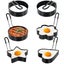 6 Pack Egg Rings for Frying Eggs, Egg Cooking Stainless Steel, for English Carousel 1