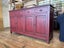 Large Rustic Distressed Red 4-Door 4-Drawer Sideboard / Buffet Carousel 6