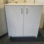 White office Cupboard credenza 80w x 52d x 90h cm Carousel 2