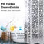1PC Shower Curtain with Hooks PVC Waterproof Mildew Resistant Antibacterial Carousel 7