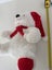 White Plush 2016 Christmas Santa Teddy Bear with Hat and Knitted Scarf Carousel 9