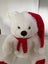 White Plush 2016 Christmas Santa Teddy Bear with Hat and Knitted Scarf Carousel 10