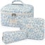 Makeup Bag Set, Cute Cotton Organizer Bag, Flower Travel Toiletry Bag for W Carousel 1