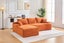 ASHFORD Fabric Sectional Compressed Sofa (Orange) - Chaise Facing Left Carousel 1