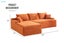 ASHFORD Fabric Sectional Compressed Sofa (Orange) - Chaise Facing Left Carousel 3