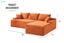 ASHFORD Fabric Sectional Compressed Sofa (Orange) - Chaise Facing Right Carousel 3