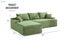 ASHFORD Fabric Sectional Compressed Sofa (Green) - Chaise Facing Left Carousel 2