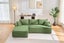 ASHFORD Fabric Sectional Compressed Sofa (Green) - Chaise Facing Left Carousel 4