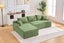 ASHFORD Fabric Sectional Compressed Sofa (Green) - Chaise Facing Left Carousel 6