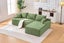 ASHFORD Fabric Sectional Compressed Sofa (Green) - Chaise Facing Right Carousel 6