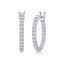 1 Carat Moissanite Diamond Hoop Earrings S925 Silver 18K White Plated -BCR Carousel 1