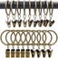 90 Pack Curtain Rings with Clips, Drapery Clips with Rings, Hangers Drapes Carousel 1