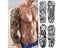 Large Arm Sleeve Tattoo With Rose Cross Dragon Poker Lion Design Waterproof Carousel 2