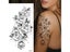 1 PC Fashion Women Girl Temporary Tattoo Sticker Black Roses Design Full Flower Carousel 3