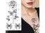 1 PC Fashion Women Girl Temporary Tattoo Sticker Black Roses Design Full Flower Carousel 4