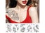 Temporary Tattoo Sticker Sketch Line Peony Water Transfer Rose For Women Carousel 2