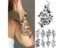 Black Large Snake Flower Temporary Tattoo Sticker For Women DIY Water Transfer Carousel 2