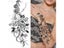 Black Large Snake Flower Temporary Tattoo Sticker For Women DIY Water Transfer Carousel 3