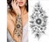 Black Large Snake Flower Temporary Tattoo Sticker For Women DIY Water Transfer Carousel 4