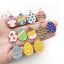 72 PCS Eggs Keychains, Mixed Charms Bulk Keychains, Charms Pendants with Sn Carousel 4