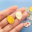 72 PCS Eggs Keychains, Mixed Charms Bulk Keychains, Charms Pendants with Sn Carousel 6