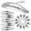 60 Pcs 3.1" Large Metal Snap Hair Clips Silver No Slip Hair Barrettes Women Carousel 1
