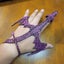Leather Dragon Hand Bracelet Stylish Wrist Accessory for Cosplay Parties-Purple Carousel 3