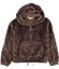 Crave Fame Womens Faux Fur 1/4 Zip Hoodie Sweatshirt Carousel 1