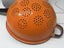 Antique Orange Enamelware Colander Carousel 6