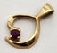 9CT YG PENDANT WITH RED STONE #B21125142-2 Carousel 1