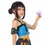 Short Black Purple Cosplay Wig with 2 Buns for Halloween Party Costume Carousel 2