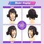 Short Black Purple Cosplay Wig with 2 Buns for Halloween Party Costume Carousel 6