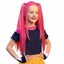 Long Straight Hot Pink Cosplay Wig with 2 Ponytails for Women Halloween Party Carousel 3