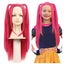 Long Straight Hot Pink Cosplay Wig with 2 Ponytails for Women Halloween Party Carousel 4